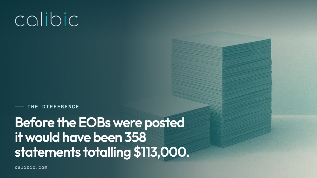 Posting EOBs first reduced the statement batch